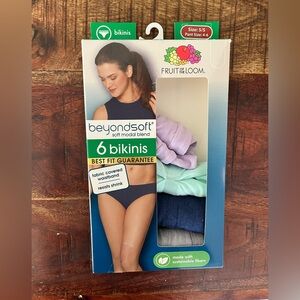 Fruit of the Loom Ladies Bikini Bottoms - Blue, Mint, Purple Pack. Missing 2/6.